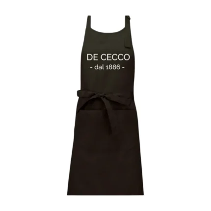 DE CECCO Embrodery Black Apron